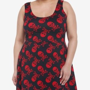 Skulls With Heart Eyes Tank Dress Plus Size